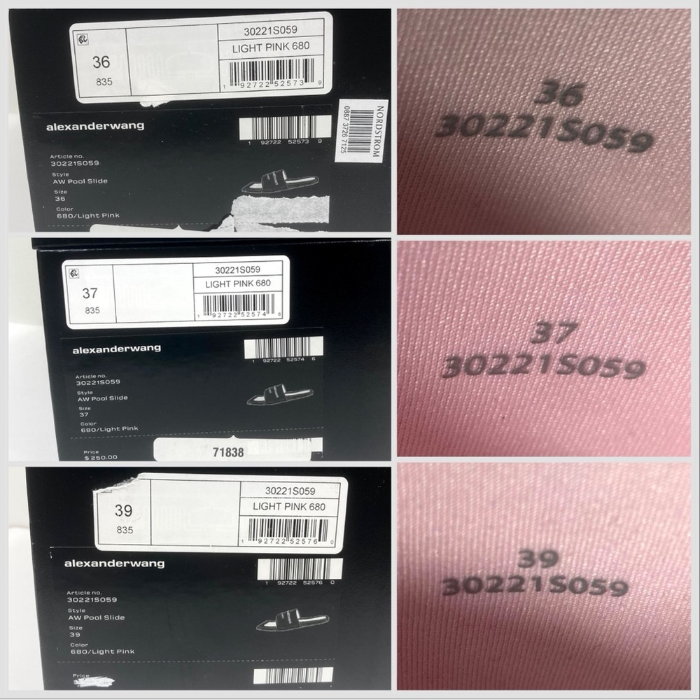 *SOLD* Alexander Wang Logo Pool Slides Light Pink EU 36 37 39 NEW - Picture 15 of 16